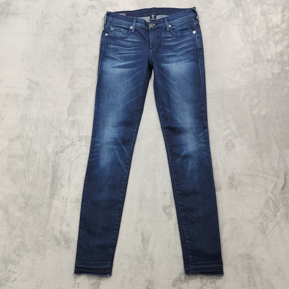 True Religion Jeans Womens 26 Blue Low Rise Casey Super Skinny Stretch Denim